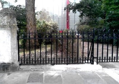 Cast Iron Ornamental Gates & Railings, Darwin Centre Entrance, Natural History Museum, Kensington, London SW7