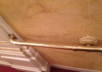 brass handrail refurbishment london palladium 09