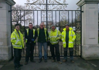 restoration of wrought iron metal gates and railings chalkwell park southend on sea 06