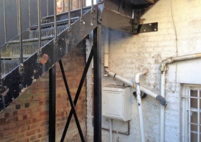 Repair of Underside of Metal Staircase