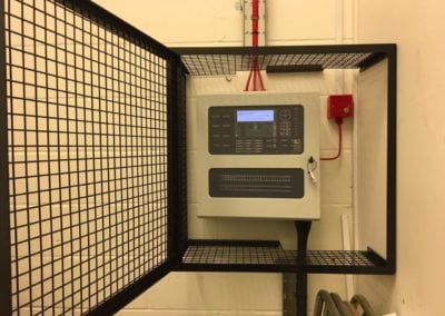 Metal cage for control unit at Bancrofts School Essex 3