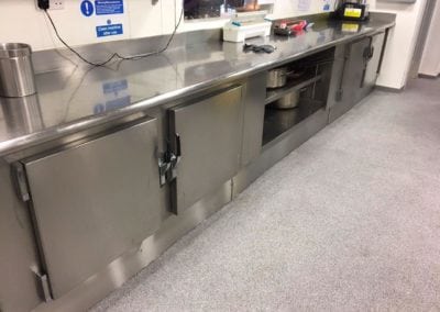 Stainless Steel Kitchen Plinths for Bancrofts School Woodford Green Essex 1