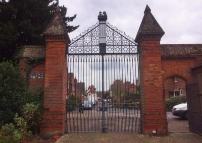 Refurbishment of Grade II Listed Gates at Bishops Close, Berkshire