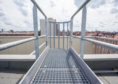 Metal Roof Walkways Fabricated and Installed