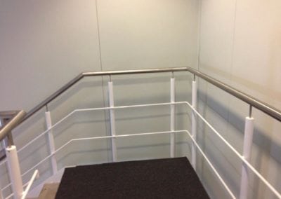 New Section of Stainless Steel Handrail, Beckton London E6