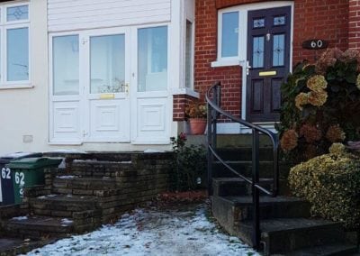 New handrail for front garden steps Chingford London E4 2
