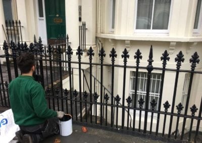 Railing Repair, Replacement of Missing Finials, Chelsea London SW5