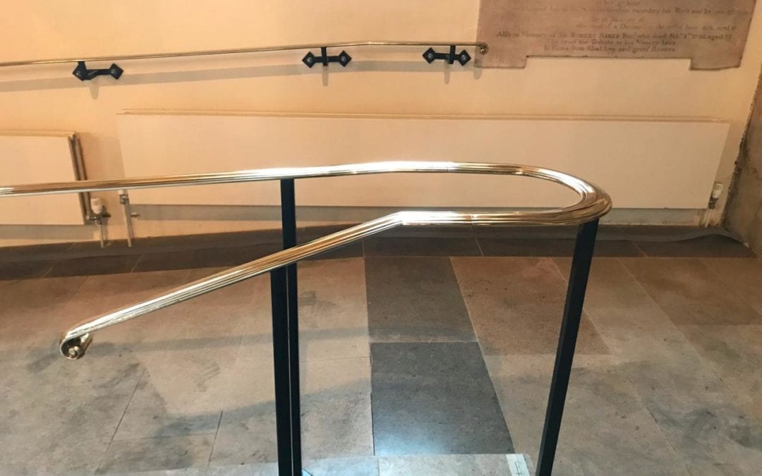 Brass Handrails for the Grade II listed St Mary Magdalene Church, Richmond, London TW9
