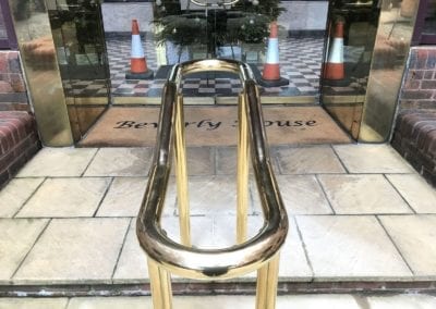 4 Double-Sided Polished Brass Handrails, London NW8 7