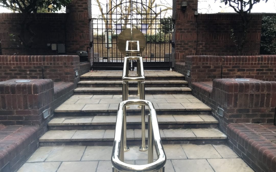 4 Double-Sided Polished Brass Handrails, London NW8