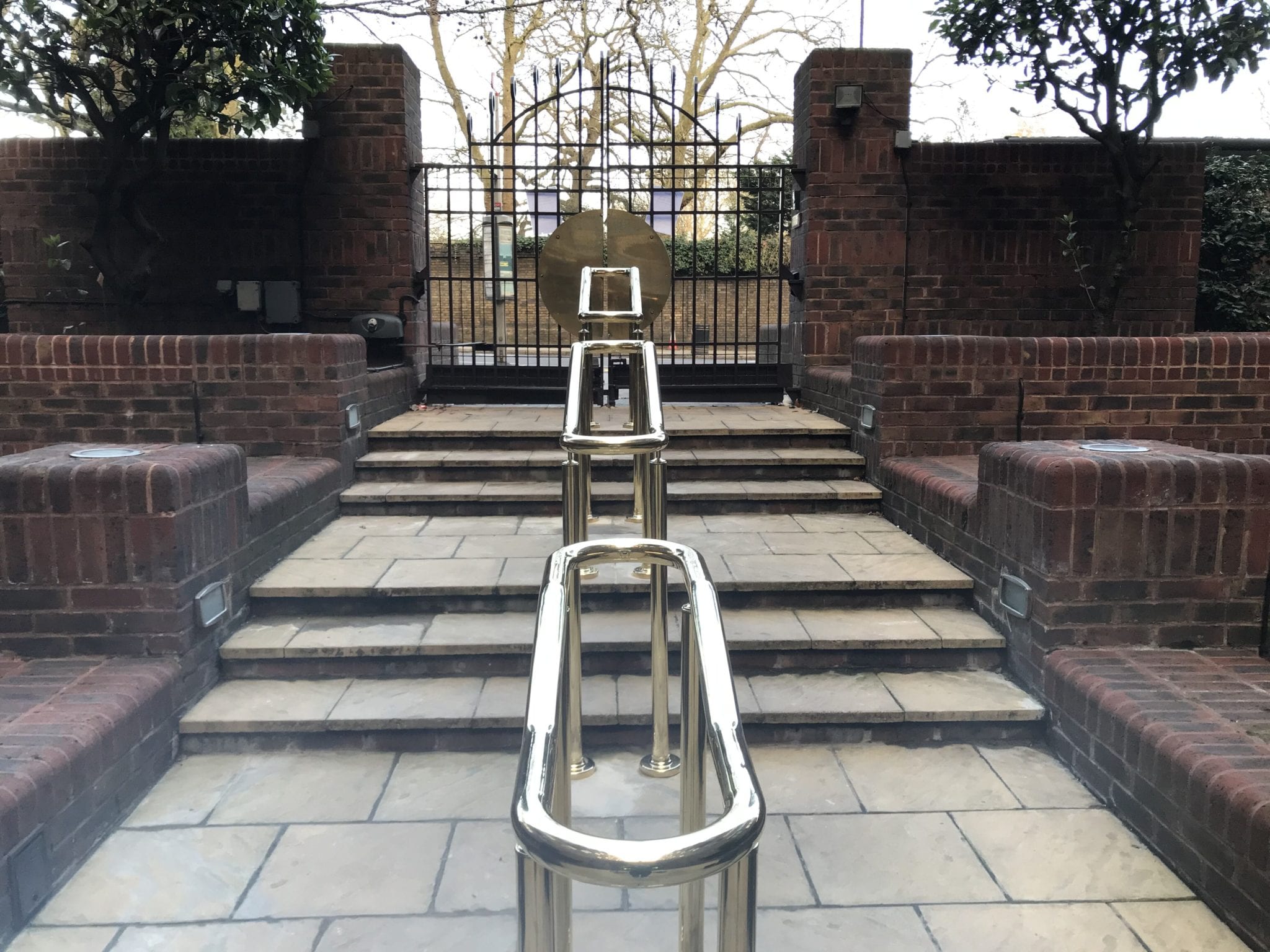 4 Double-Sided Polished Brass Handrails, London NW8 1