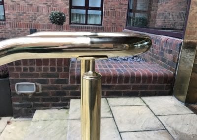 4 Double-Sided Polished Brass Handrails, London NW8 9