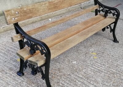 Restoration of Victorian Park Benches, London E14 1