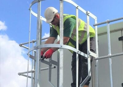 Cat Ladder and Steps for the roof of Homerton Hospital, London E9 1