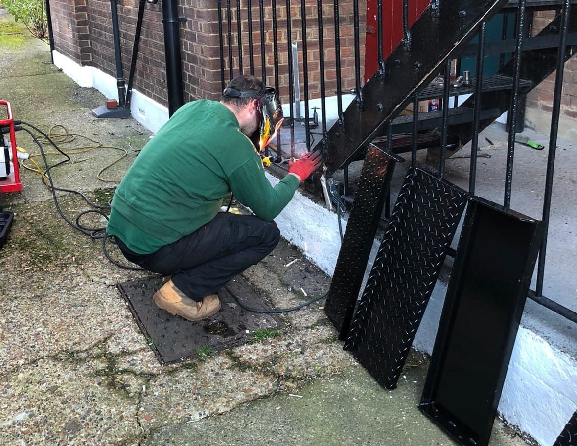 Replacement of Stair Tread Covers and Landing Plates, Stanmore Synagogue, London HA7 1