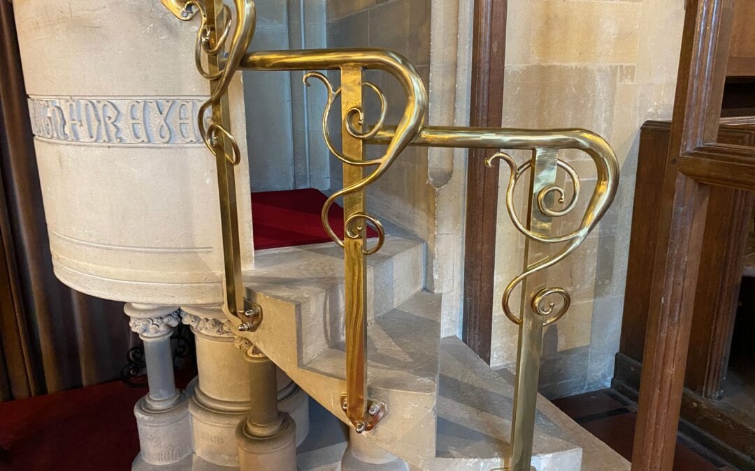Brass Pulpit Rail for Victorian Church in Kent