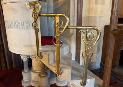 Brass Pulpit Rail for Victorian Church in Kent