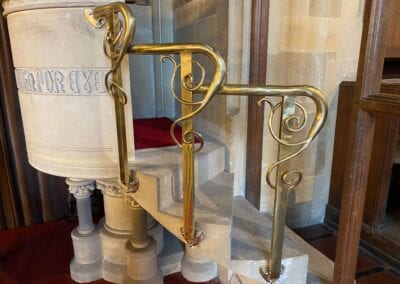 Brass Pulpit Rail for Victorian Church in Kent 1