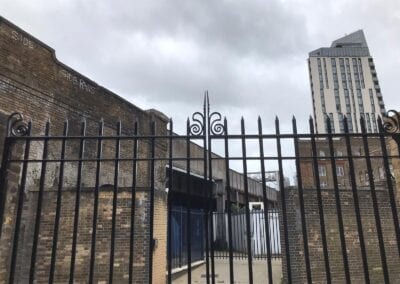 New Entrance Gates, Old Paradise Gardens, Lambeth, London SE1 2