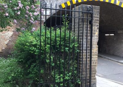 New Entrance Gates, Old Paradise Gardens, Lambeth, London SE1 3