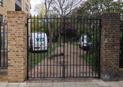 New Entrance Gates, Old Paradise Gardens, Lambeth, London SE1 1