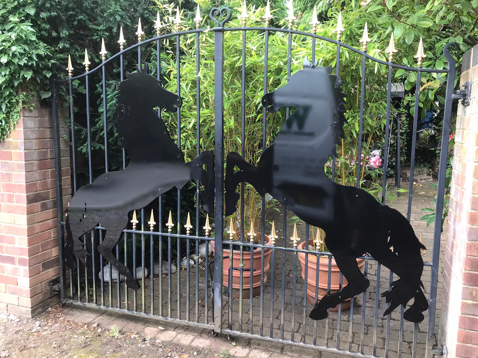 Horse Silhouettes for Double Gates, Loughton, Essex 1