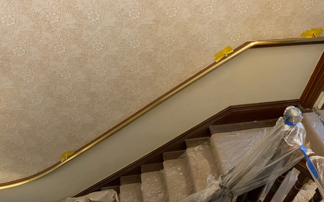 Brass Handrail for Private House, Romford, Essex