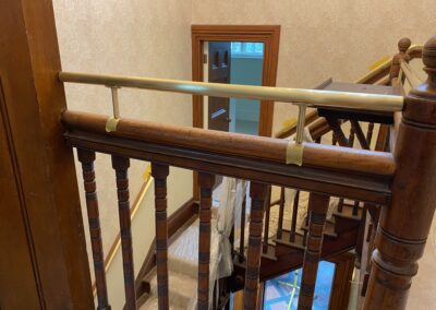 Brass Handrail for Private House, Romford, Essex 4