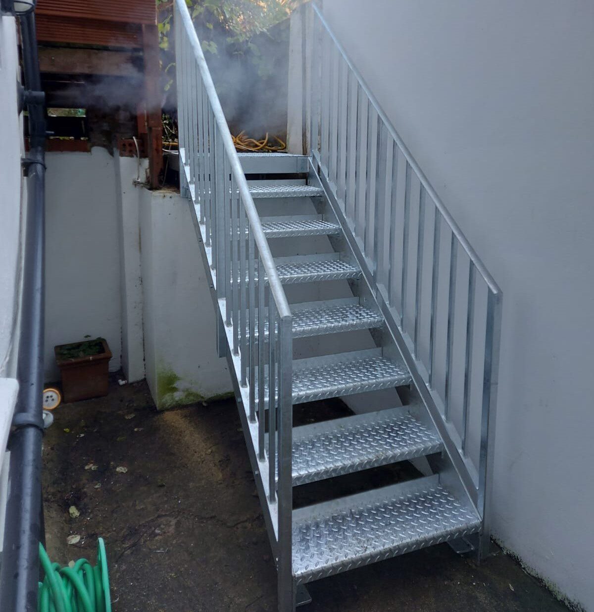 New galvanised staircase, London SW2