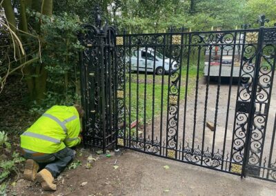 Repair of Damaged Gate and Gate Column, Grade II Listed Property, Hagley, Worcestershire 4