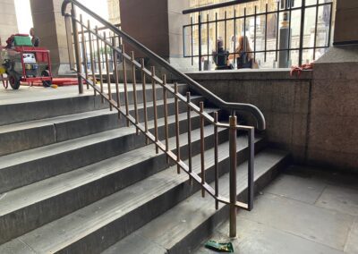 New Brass Handrail with an antique finish, Westminster Underground Station 2