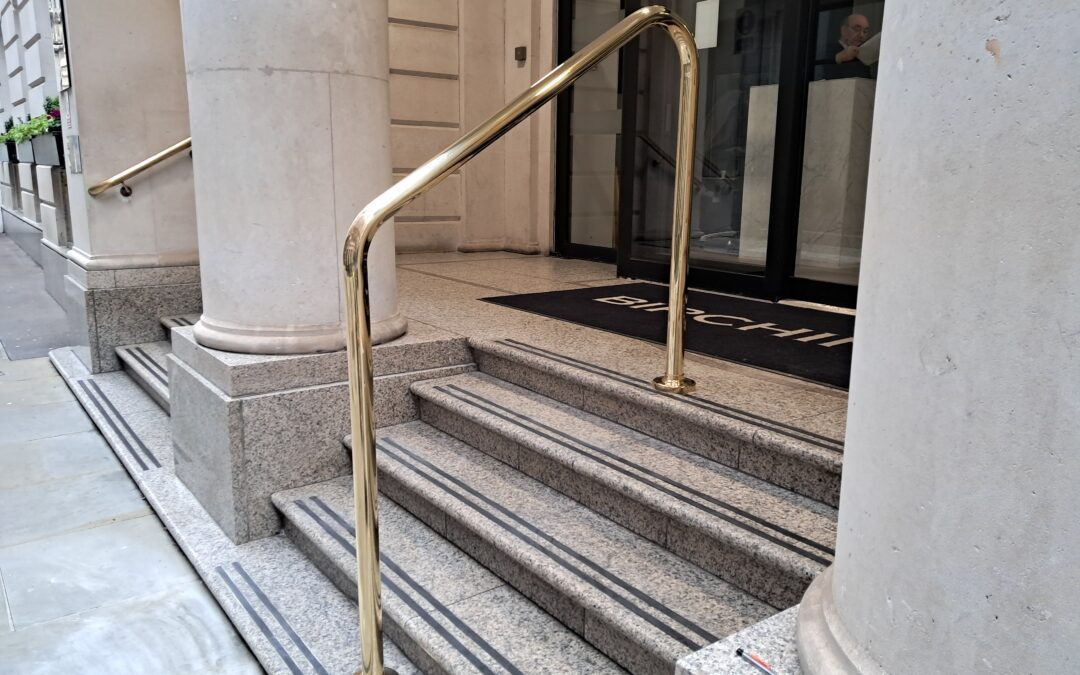 New Brass Handrail for City Offices, London EC3