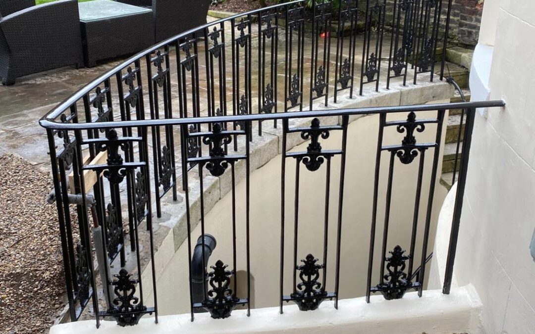 New Railings and Staircase Handrail for Grade II Georgian Property, Greenwich, London SE10