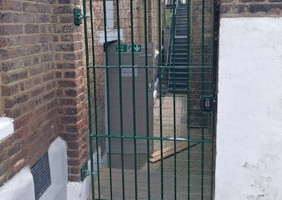 New Fire Exit Gate, St. John’s Evangelist RC Primary School, Islington, London N1